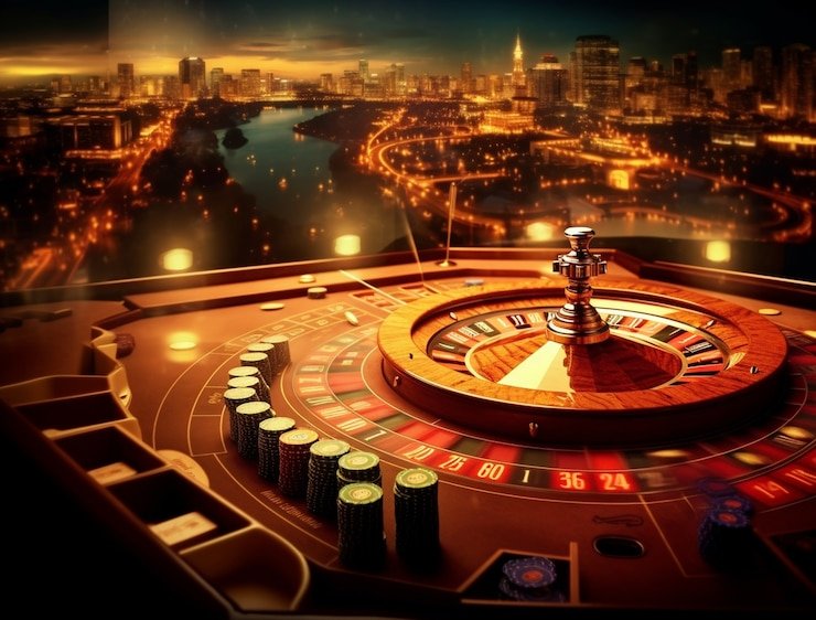 Live Bandar Poker table with dealer and multi-camera broadcast on racingtoto